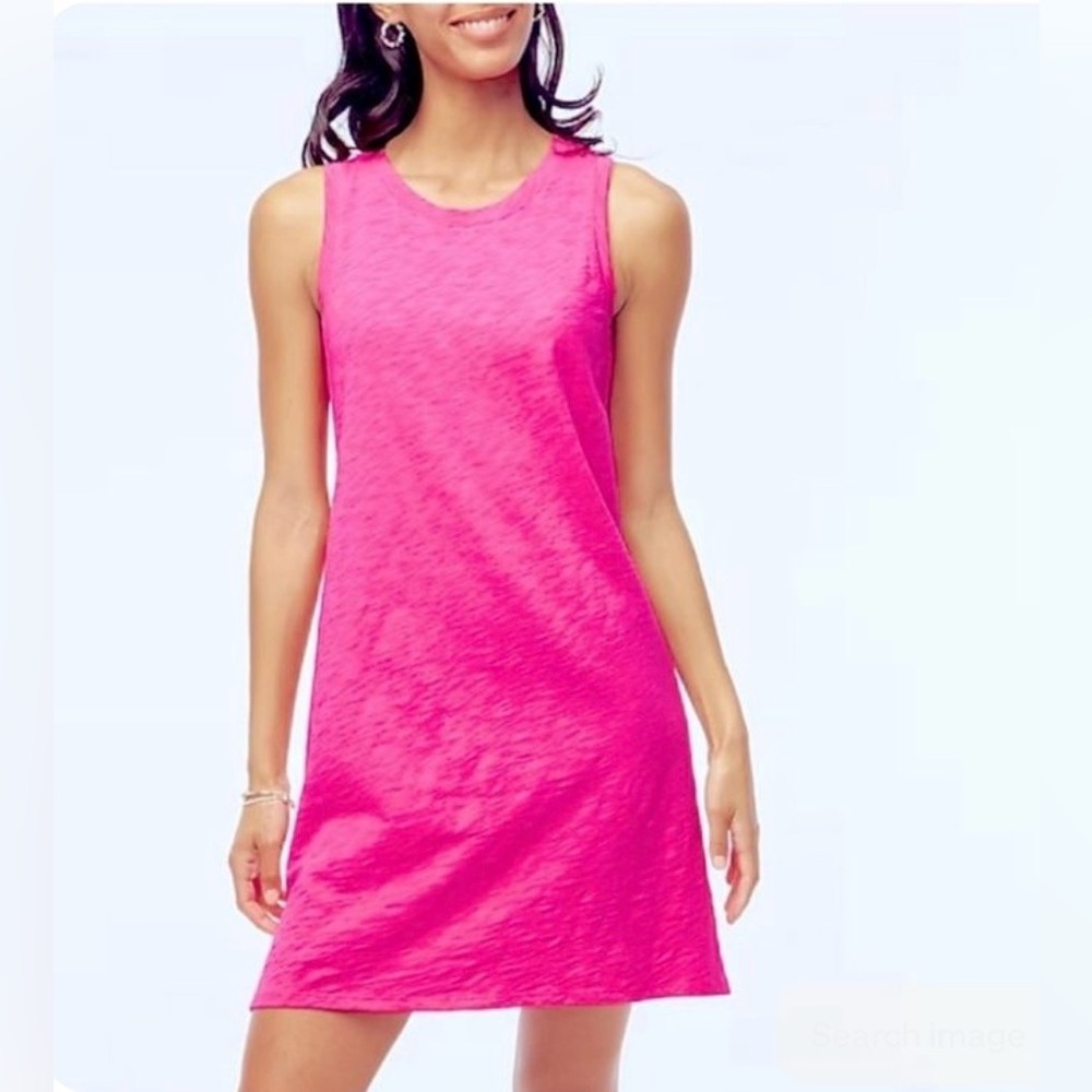 J. Crew Factory Reimagined Cotton Tank Dress Pink M
